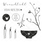 Preview: Stempelset / Clearstamp Wunschlicht (10 Stempel)