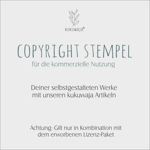 kukuwaja Copyright Stempel (für die kommerzielle Nutzung)