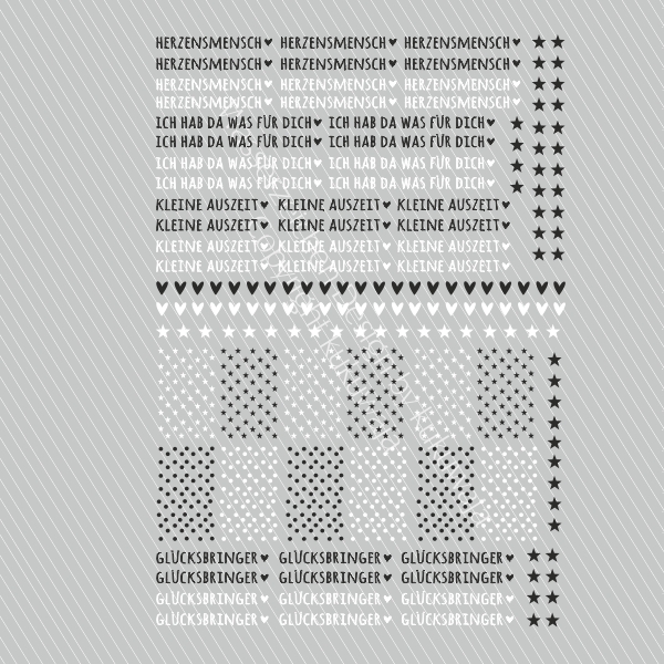 Folienaufkleber Mini Herzensmensch für Stifte und mehr (ca. 164 Aufkleber)
