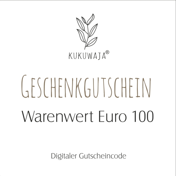 Geschenkgutschein 100 (digitaler Gutscheincode)