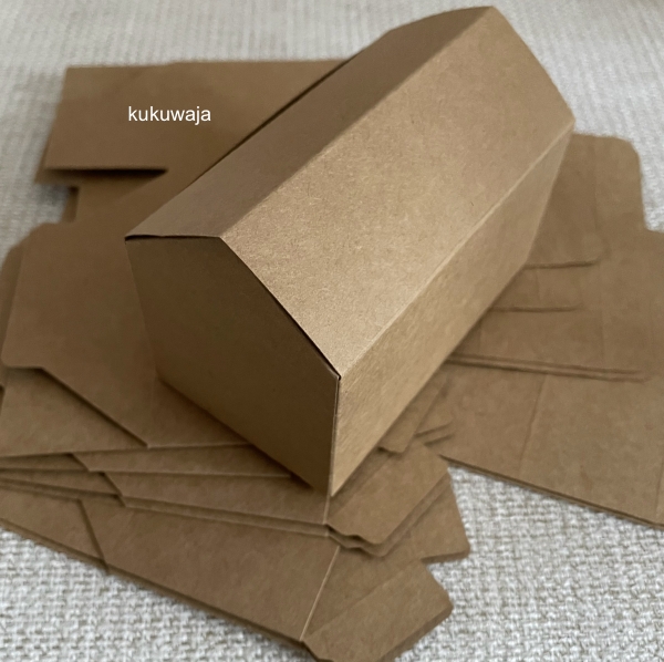 Geschenkschachtel Haus Kraft lang (1 Packung mit 12 Stück)_